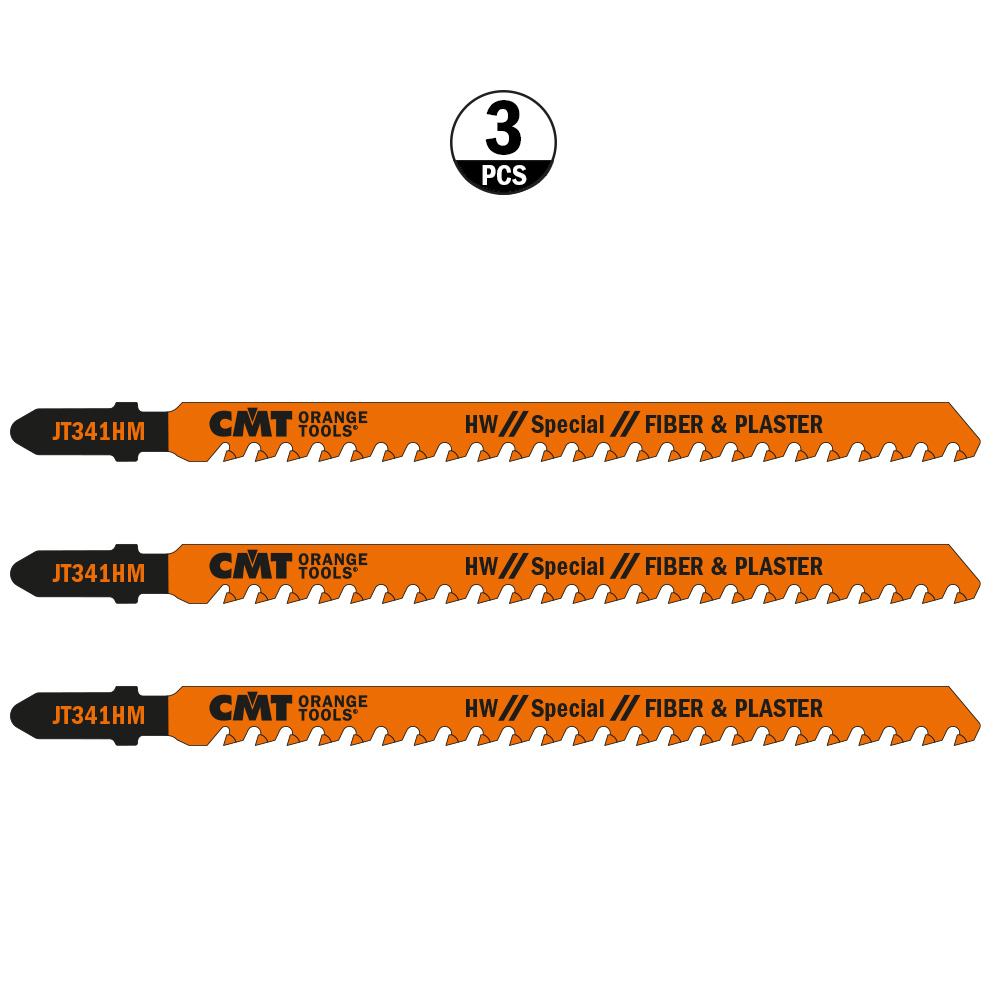 Jig Saw Blades for plasterboard, fiber cement boards, glass fiber reinforced plastic and epoxy